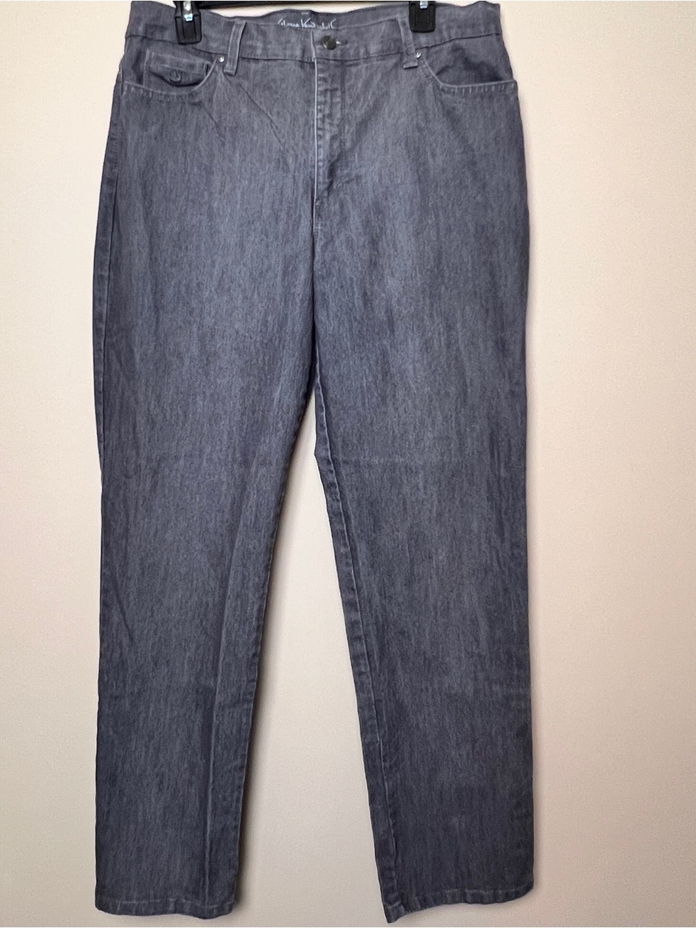 Gloria Vanderbilt Womens Size 14 Gray Amanda Jeans Classic Fit Tapered